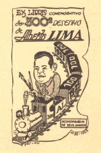 Ex Libris comemorativo do 300&ordm; desenho de Alberto Lima