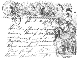 Lembran&ccedil;a do Carnaval de 1896. Clube Germ&acirc;nia, Porto Alegre.