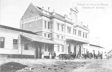 Estrada de Ferro do Paran&aacute;. Esta&ccedil;&atilde;o em Curitiba. 